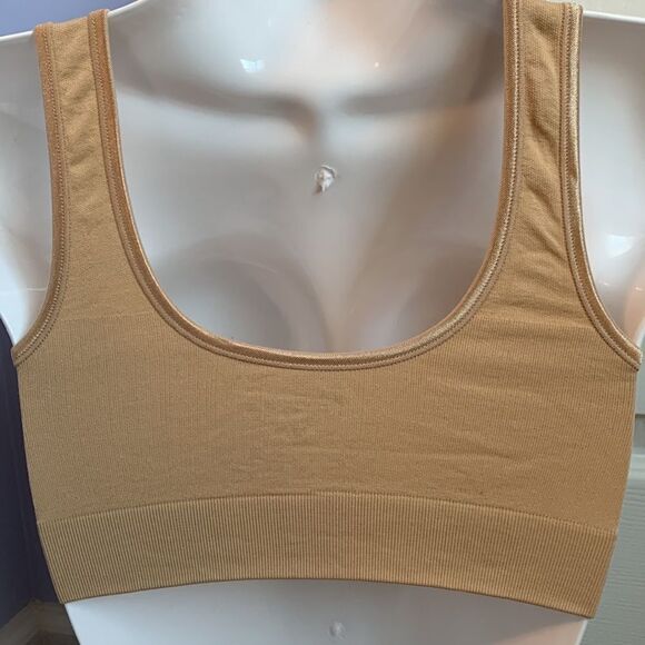 Miracle Bamboo Bra Front Close No Wire Unlined Seamless Bralette Bra Beige L - Picture 5 of 7